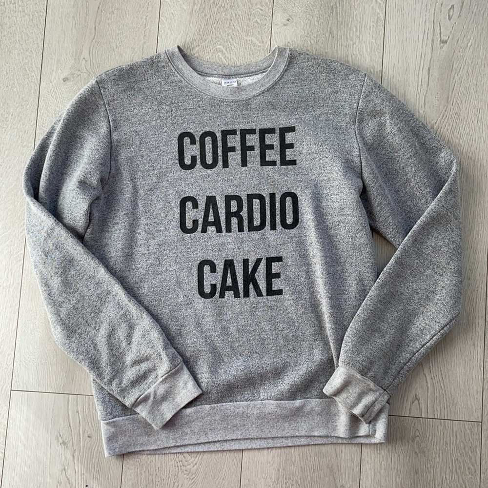 The Sweet Life Coffee Cardio Cake Sweater Printed on Jerico Brand Size Medium